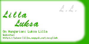 lilla luksa business card